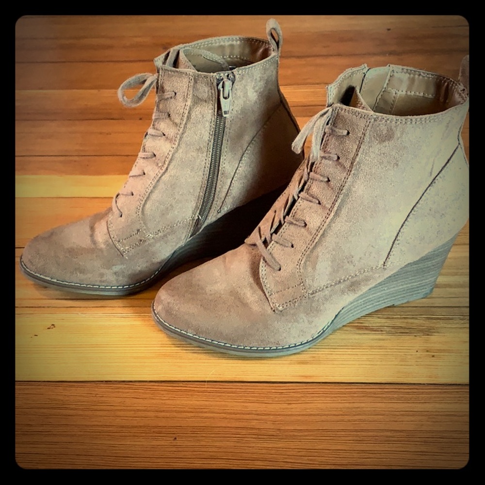 Target Zip-Up Wedge Booties